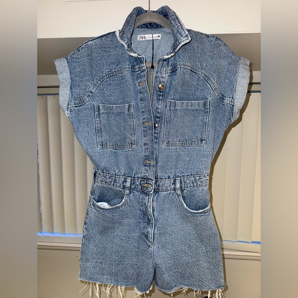 Zara Pants - Zara Light Blue Denim Garment